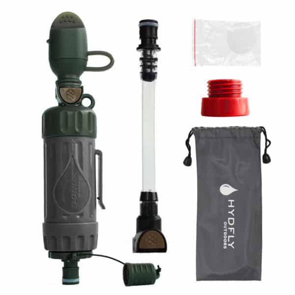 Kit filtre à eau vert pour randonnée