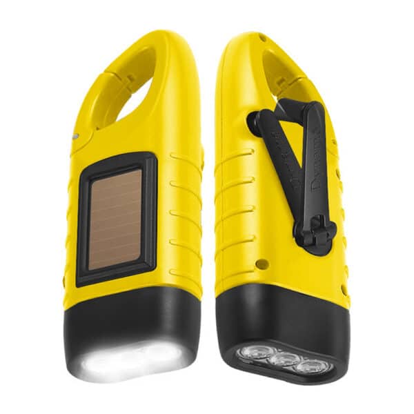Lampe torche rechargeable à énergie solaire et dynamo – Image 4