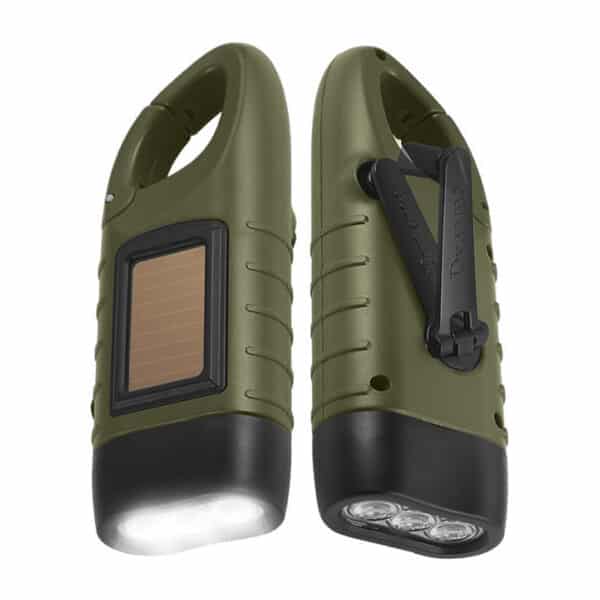Lampe torche rechargeable à énergie solaire et dynamo – Image 2