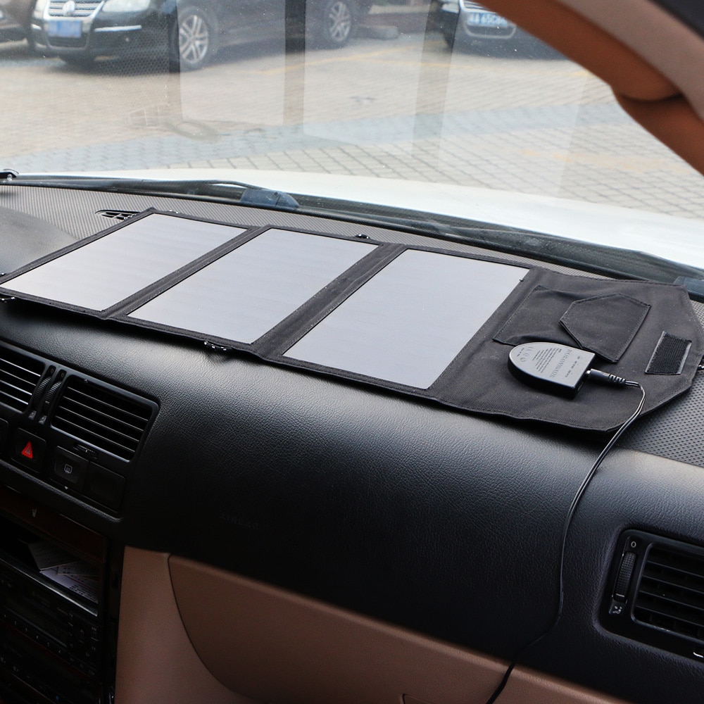 Panneau solaire pliable avec chargeur USB  pour randonnée – Image 13