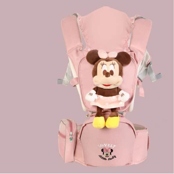 Porte-bébé randonnée avec peluche Mickey et Minnie