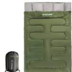 Sac de couchage gonflable avec oreillers pour 2 personnes