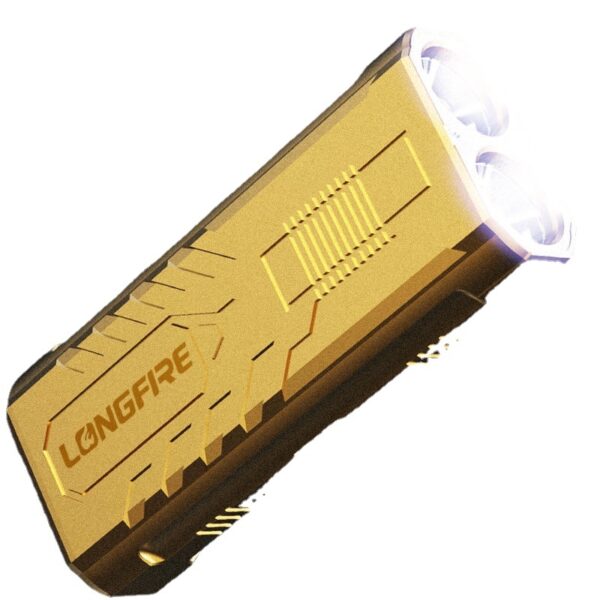 Lampe torche led ultra puissante dorée rechargeable