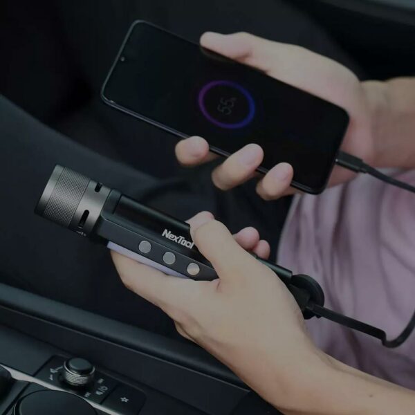 Lampe torche à LED avec alarme pour randonnée – Image 2