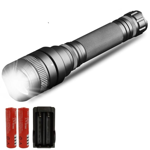 Lampe de poche à LED noire avec zoom 6589 6al1sf