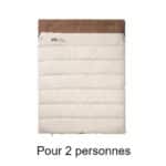 Sac de couchage en coton beige pour 2 personnes