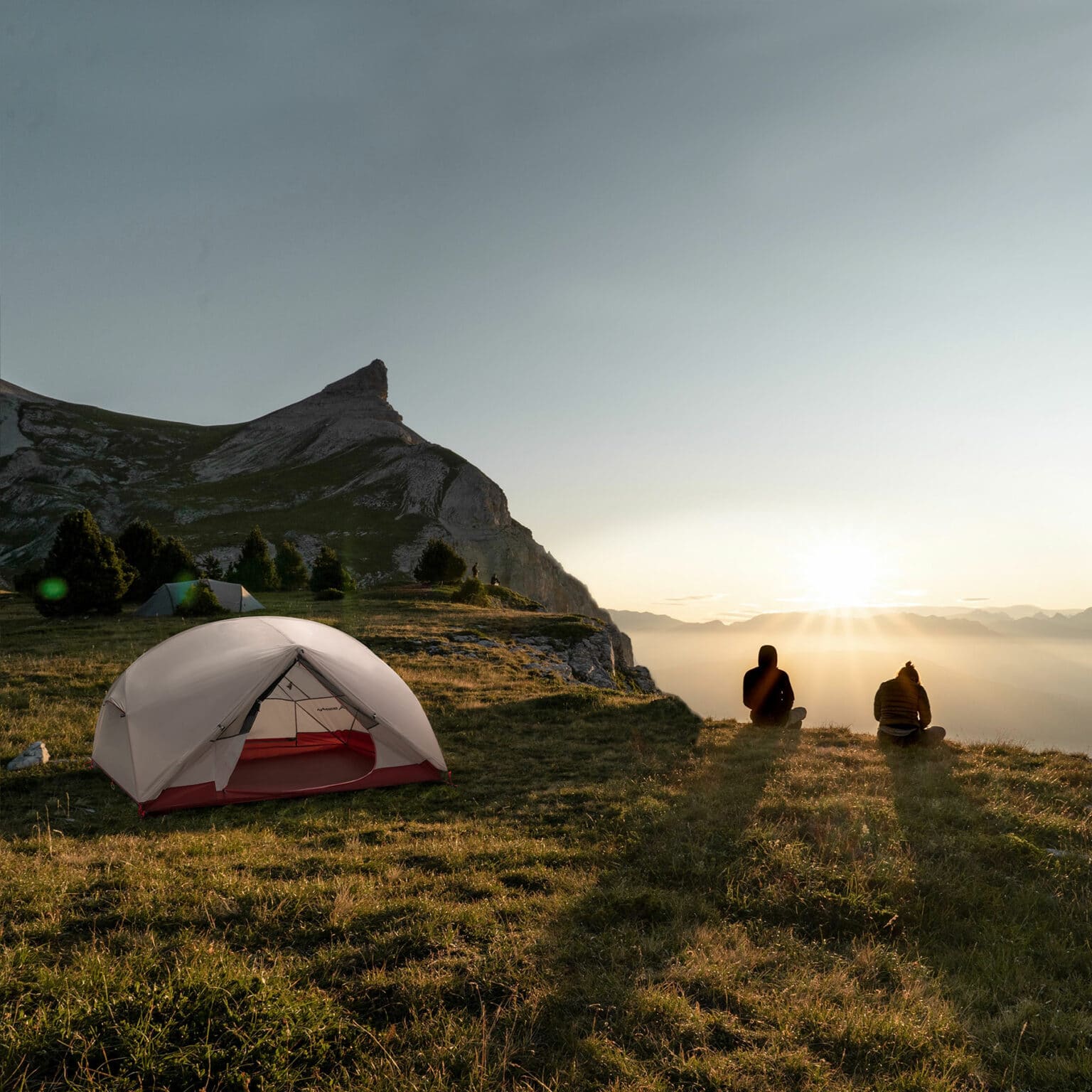 Tente De Camping Ultralégère 2 Personnes – 4 Saisons, Imperméable, Double Toit, Armée Verte