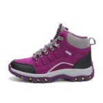Botte randonnée imperméable violette pour femme