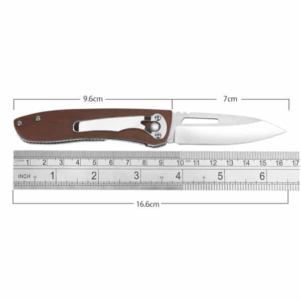 Couteau pliant avec manche en bois – Image 4