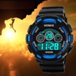 Montre numérique étanche pour garçons
