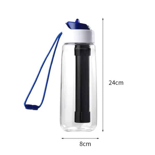 Purificateur d'eau avec filtre en paille de 750 ml Purificateur d8217eau avec filtre en paille de 750ml Accessoire randonnee Filtre a eau randonnee 2