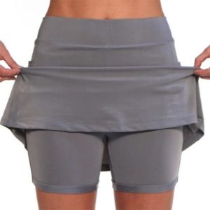 Short randonnée couleur unie Jupe-short pour femme