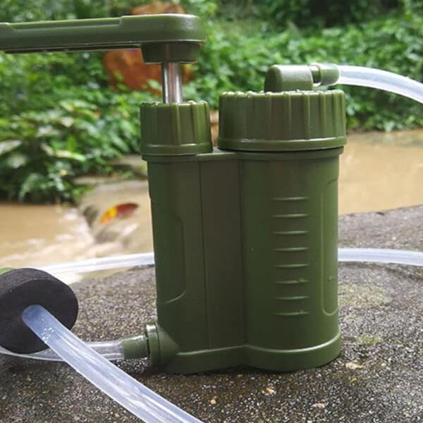 Système de filtre à eau vert pour randonnée Systeme de filtre a eau vert pour randonnee Accessoire randonnee Filtre a eau randonnee 3