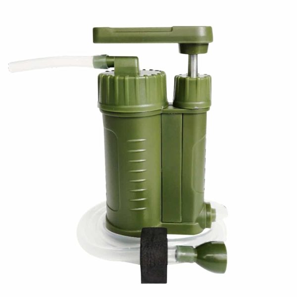 Système de filtre à eau vert pour randonnée