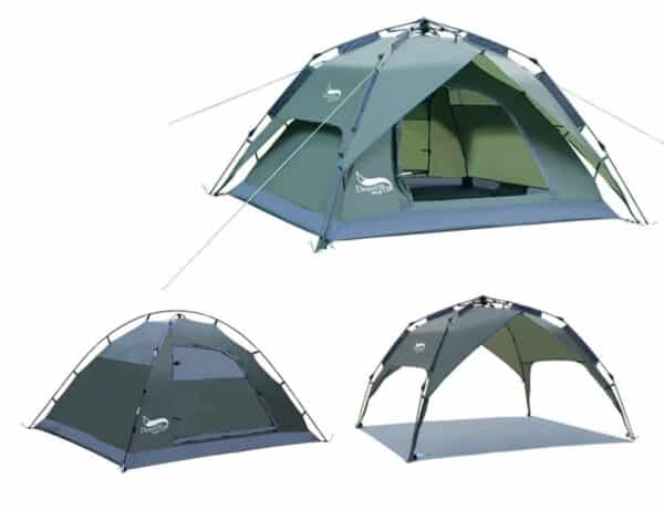 Tente de Camping Double couche pour 3 à 4 personnes desert fox tente de camping automatique tente familiale double couche pour 3 4 personnes installation instantanee sac a dos portable pour voyage de randonnee 2