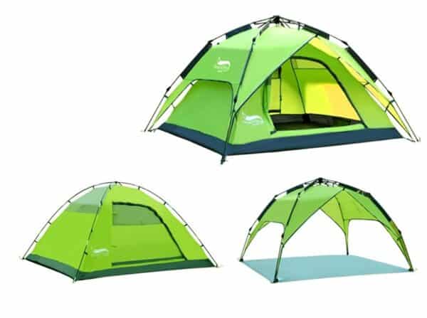 Tente de Camping Double couche pour 3 à 4 personnes desert fox tente de camping automatique tente familiale double couche pour 3 4 personnes installation instantanee sac a dos portable pour voyage de randonnee 3