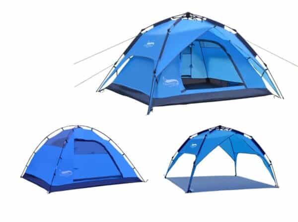 Tente de Camping Double couche pour 3 à 4 personnes desert fox tente de camping automatique tente familiale double couche pour 3 4 personnes installation instantanee sac a dos portable pour voyage de randonnee 4