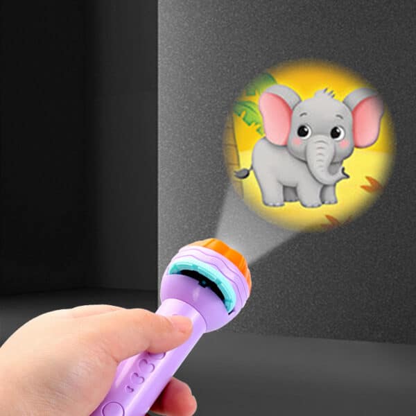 Lampe De Poche Projecteur Enfant Dinosaures & Animaux - Torche Avec 48 Images, 6 Thèmes, Cadeau Éducatif 3+ Ans (Brun)