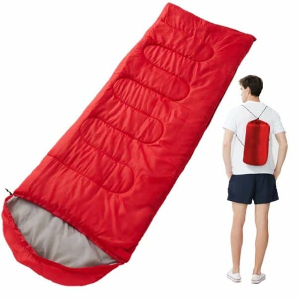 Sac de couchage d'été léger, imperméable et compact sac de couchage avec matelas impermeable 1