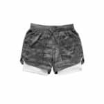 Short randonnée camouflage gris pour homme