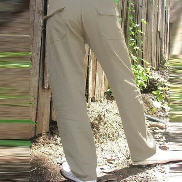 Pantalon en coton et lin homme pour la randonnée 9012
