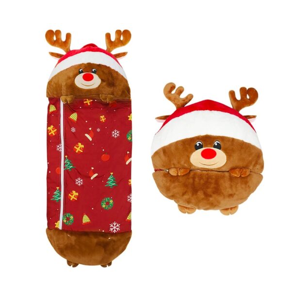 Sac de couchage convertible en peluche 2 en 1 pour enfants