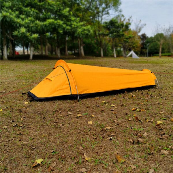 Tente Camping étanche orange 1 personne