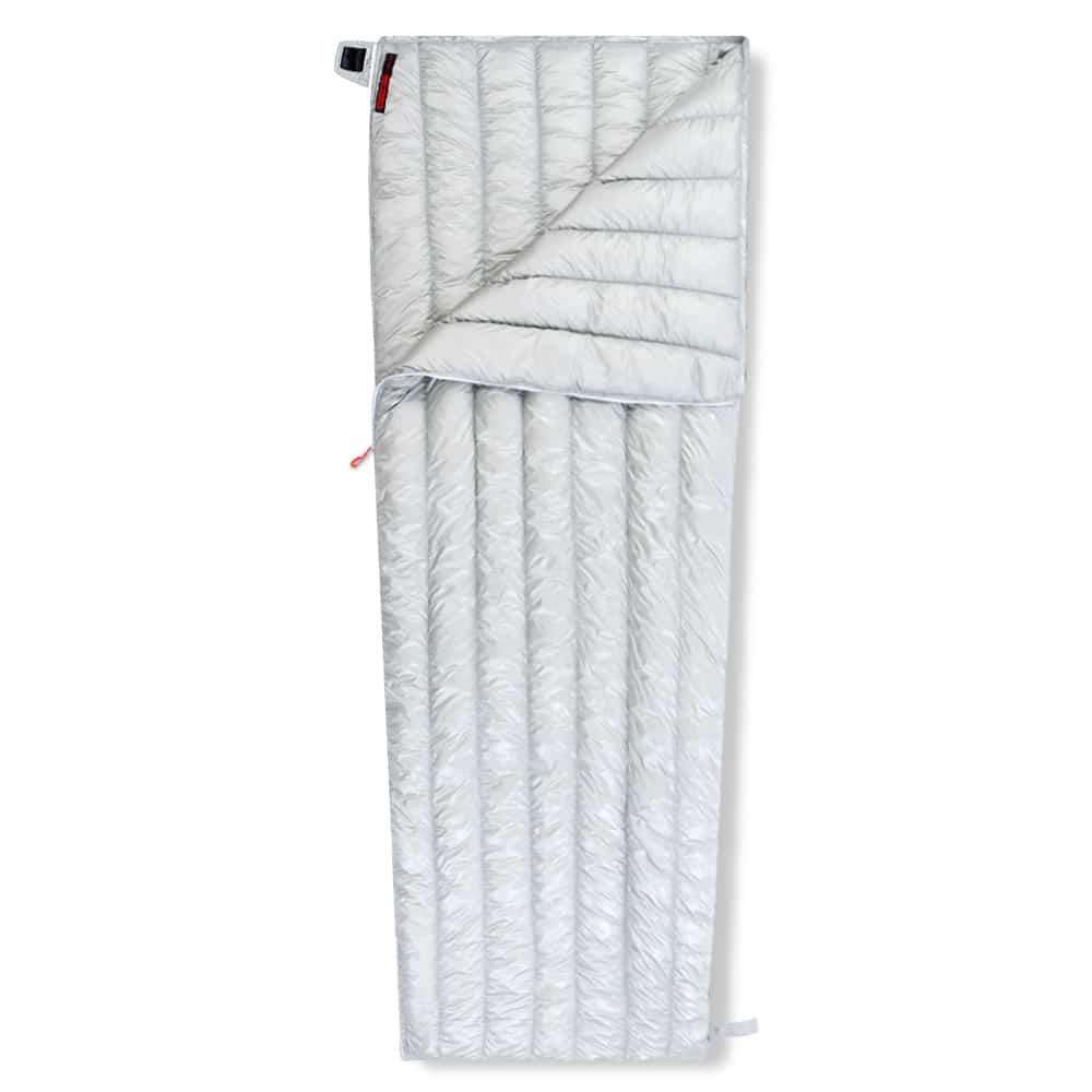 Sac de couchage en duvet enveloppe ultralégère gris