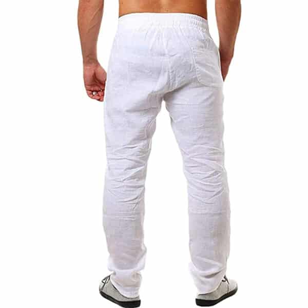 Pantalon en Coton et Lin Homme blanc