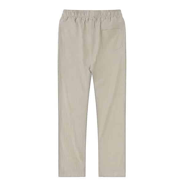 Pantalon en Coton et Lin Homme khaki clair