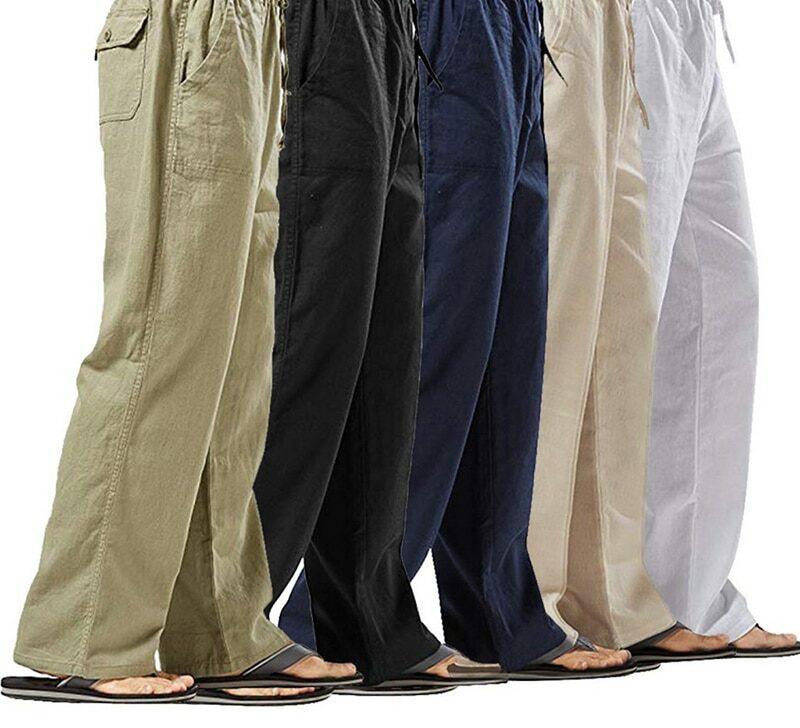 Pantalon en lin large pour homme