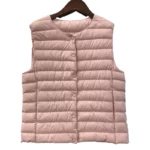 Doudoune-sans-manche-femme-chaude-rose