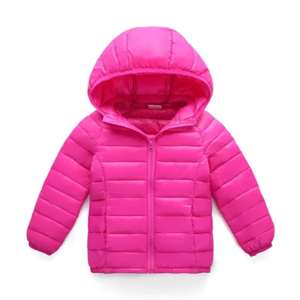 Doudoune-enfant-chaude-fuchsia