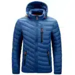 Doudoune-homme-imperméable-et-chaude-bleu
