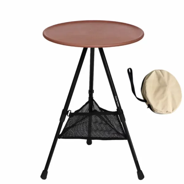 Table-de-camping-légère-marron