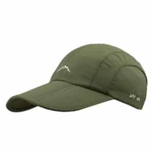 Casquette randonnée pliable verte