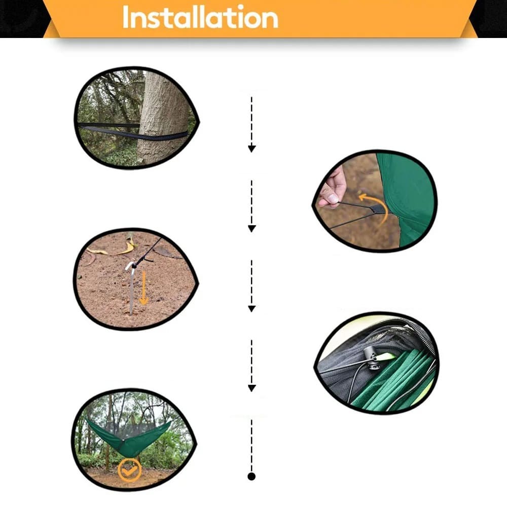 Hamac randonnée avec moustiquaire