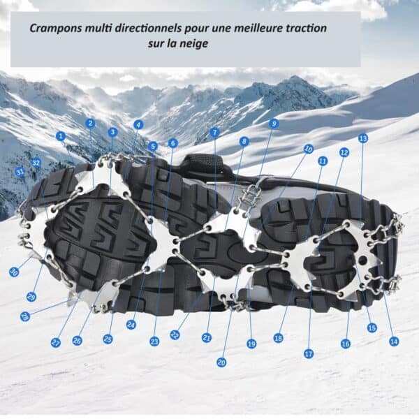 Crampons randonnée neige