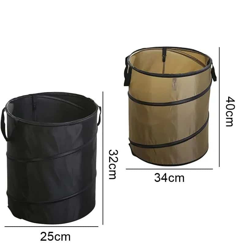 Poubelle de camping pliable