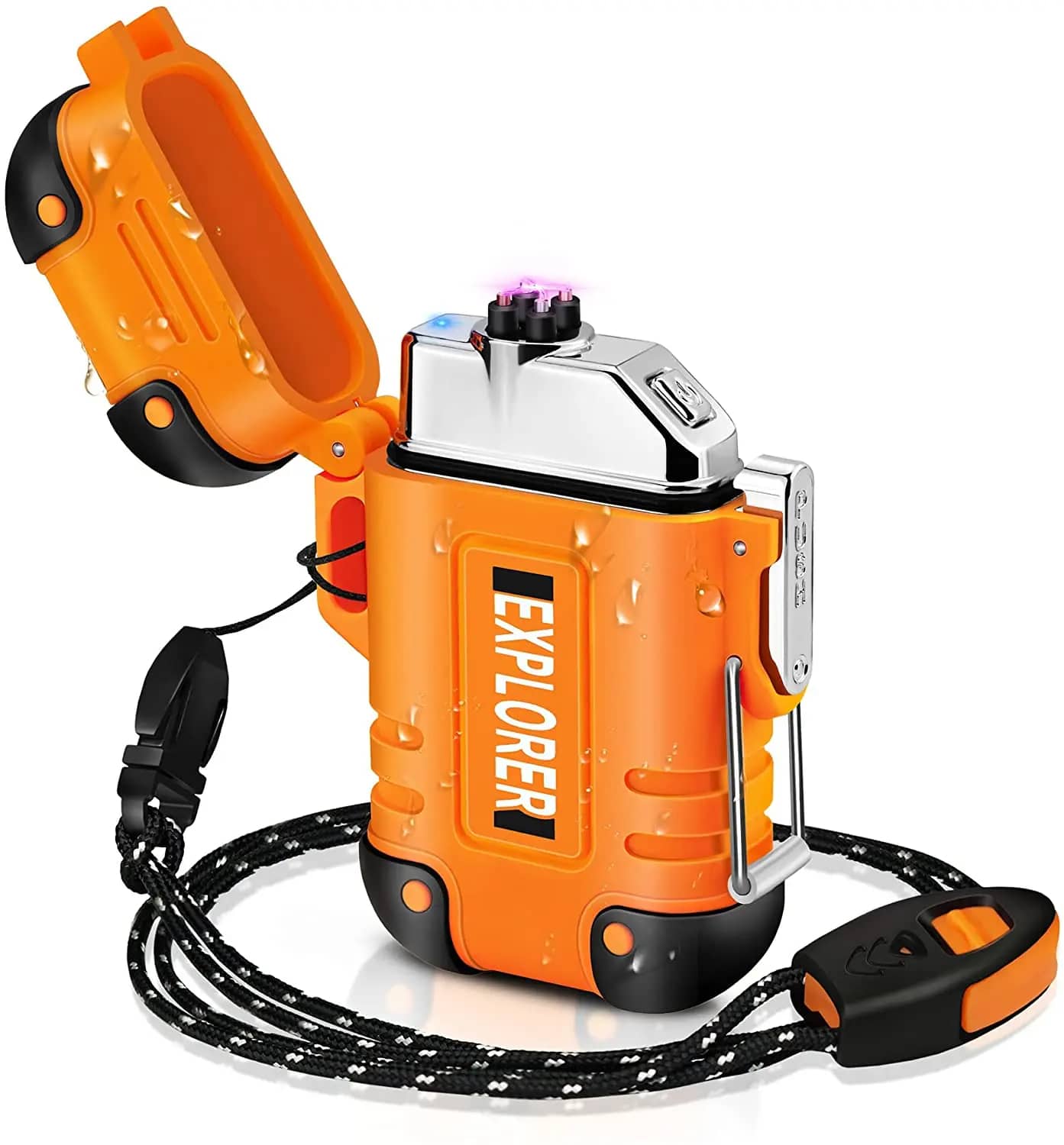 Briquet plasma camping