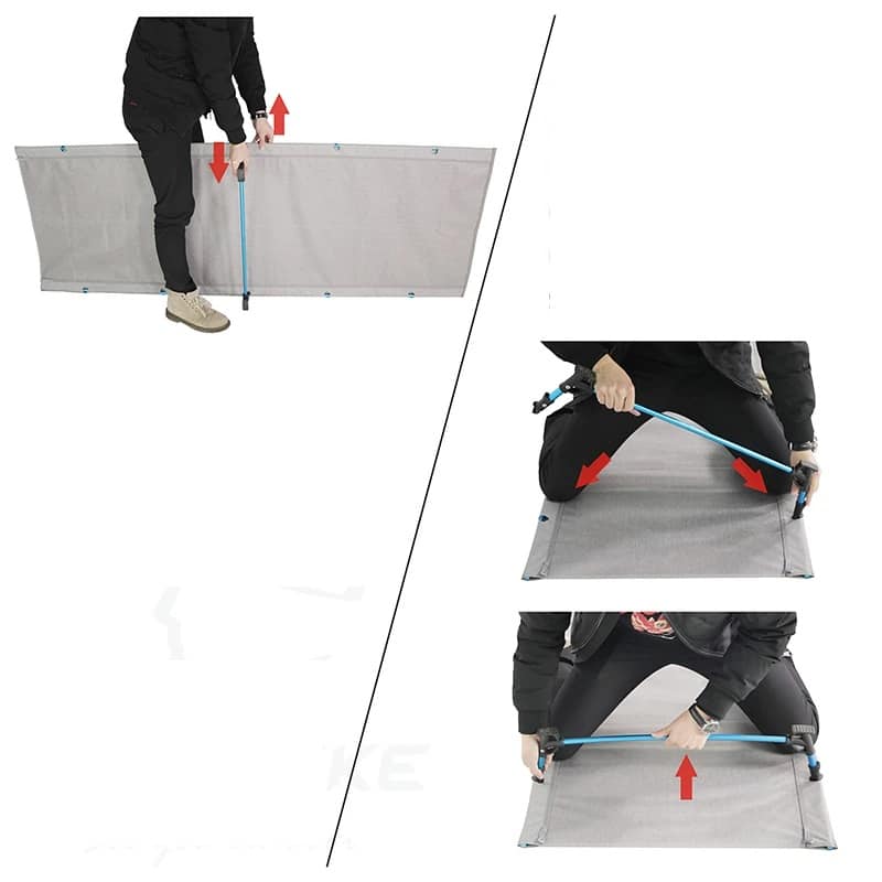 Lit de camping pliable