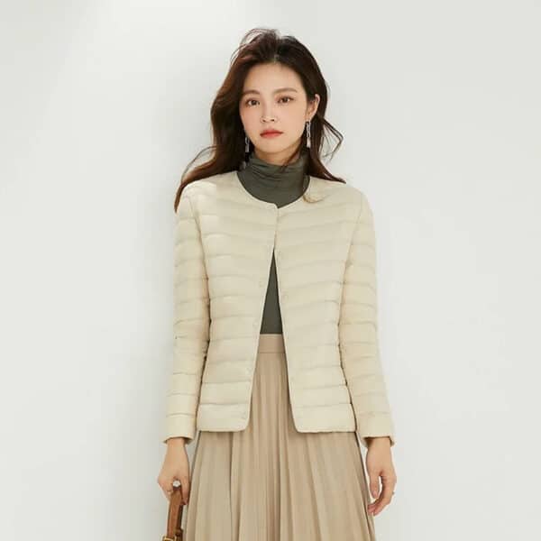 Doudoune femme col rond