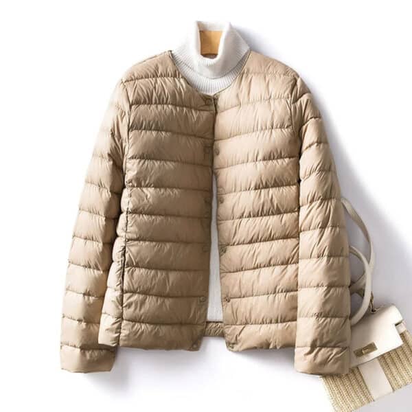 Doudoune femme col rond