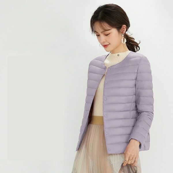 Doudoune femme col rond