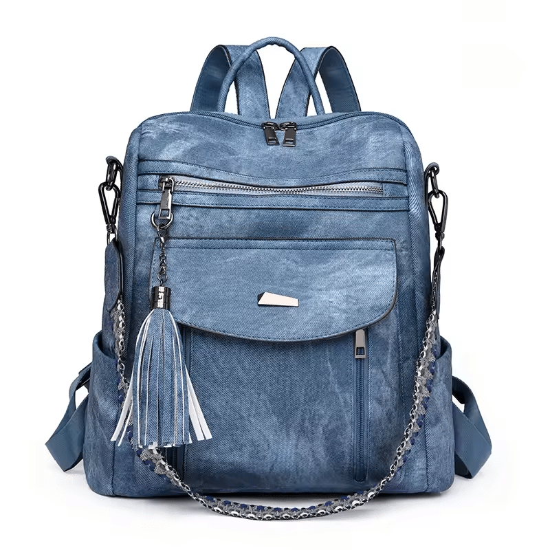 Sac à Dos Femme Antivol GAIREG - 34x15x38 Cm - Polyester - Poches Multiples - Design Tendance Avec Pompons