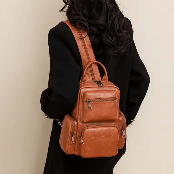 Sac à dos femme convertible en cuir PU – Image 9