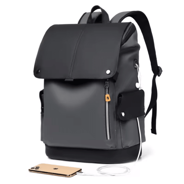 Sac à dos homme cuir PU étanche ultra pratique – Image 6
