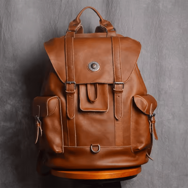 Sac à dos de voyage en cuir véritable hommet et femme
