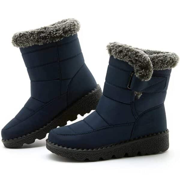 Bottes femme d’hiver chaudes et imperméables à fourrure – Image 9