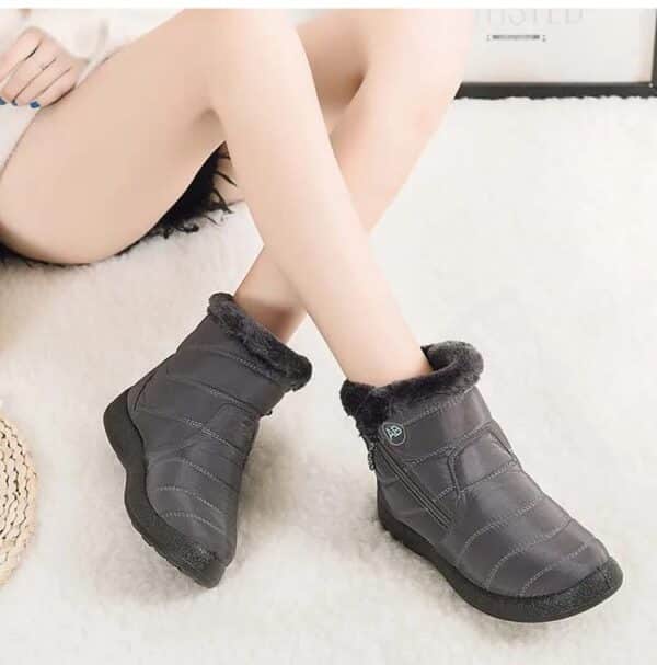 Bottes d’hiver femme chaudes et imperméables avec doublure en fourrure – Image 7